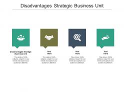 Disadvantages strategic business unit ppt powerpoint presentation infographics show cpb