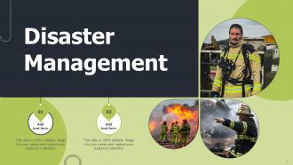 Disaster Management Ppt Powerpoint Presentation Diagram Ppt
