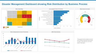 Disaster management recovery planning and implementation disaster management dashboard showing risk