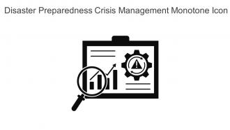 Disaster Preparedness Crisis Management Monotone Icon In Powerpoint Pptx Png And Editable Eps Format