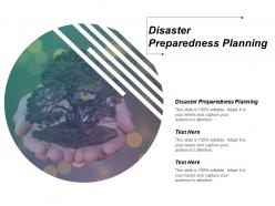 Disaster preparedness planning ppt powerpoint presentation infographics infographics cpb