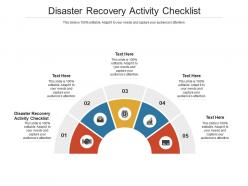 Disaster recovery activity checklist ppt powerpoint presentation layouts icon cpb