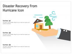 Disaster recovery from hurricane icon