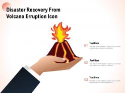 Disaster recovery from volcano erruption icon