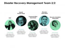 Disaster recovery management team communication ppt powerpoint ideas