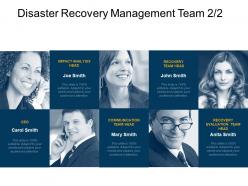 Disaster recovery management team communication ppt powerpoint slides
