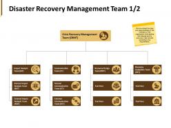 Disaster recovery management team design team ppt powerpoint presentation pictures tips
