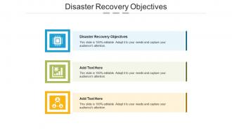 Disaster Recovery Objectives Ppt Powerpoint Presentation Pictures Example Introduction Cpb