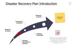 Disaster recovery plan introduction a644 ppt powerpoint presentation ideas background