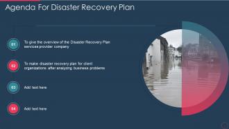Disaster recovery plan it agenda for disaster recovery plan