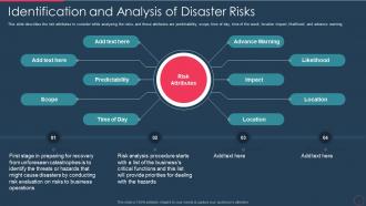 Disaster recovery plan it identification and analysis of disaster risks
