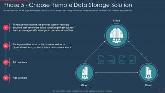 Disaster recovery plan it phase 5 choose remote data storage solution