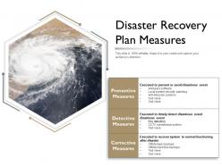 Disaster recovery plan measures