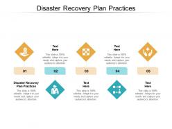 Disaster recovery plan practices ppt powerpoint presentation ideas background image cpb
