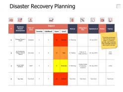 Disaster recovery planning arrow location ppt powerpoint presentation professional portfolio