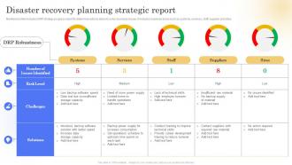 Disaster Recovery Planning Strategic Report