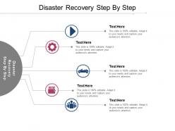 Disaster recovery step by step ppt powerpoint presentation professional graphics pictures cpb
