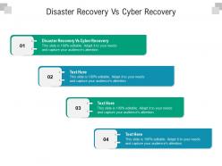 Disaster recovery vs cyber recovery ppt powerpoint presentation model visual aids cpb