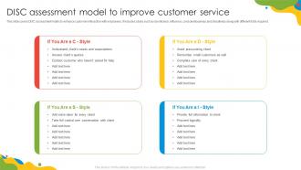 DISC Assessment Model To Improve Customer Service