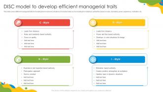 DISC Model To Develop Efficient Managerial Traits