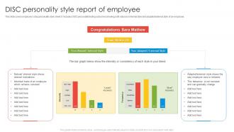 DISC Personality Style Report Of Employee