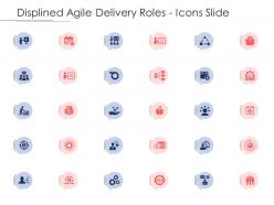 Disciplined agile delivery roles displined agile delivery roles icons slide ppt professional