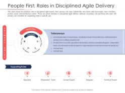 Disciplined Agile Delivery Roles People First Roles In Disciplined Agile Delivery Ppt Inspiration