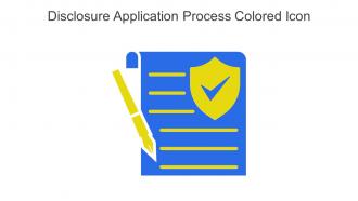 Disclosure Application Process Colored Icon In Powerpoint Pptx Png And Editable Eps Format