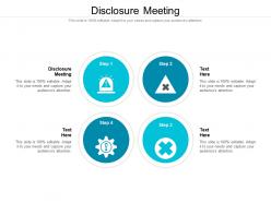 Disclosure meeting ppt powerpoint presentation styles ideas cpb