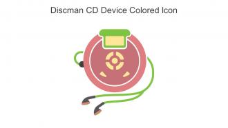 Discman CD Device Colored Icon In Powerpoint Pptx Png And Editable Eps Format