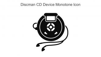 Discman CD Device Monotone Icon In Powerpoint Pptx Png And Editable Eps Format