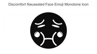 Discomfort Nauseated Face Emoji Monotone Icon In Powerpoint Pptx Png And Editable Eps Format