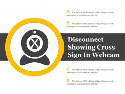 Disconnect showing cross sign in webcam