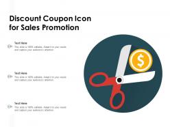 Discount coupon icon for sales promotion