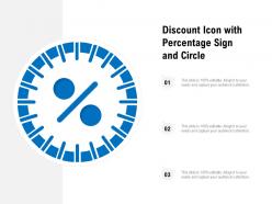 Discount icon with percentage sign and circle