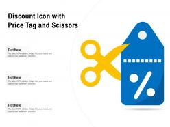 Discount icon with price tag and scissors