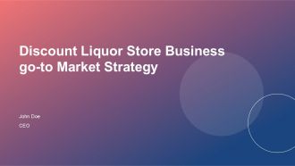 Discount Liquor Store Business Go To Market Strategy PPT Slides ST AI