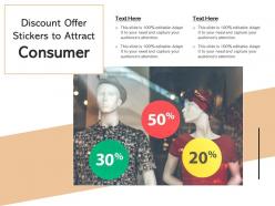 Discount offer stickers to attract consumer