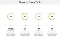 Discount rates table ppt powerpoint presentation file design inspiration cpb