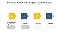 Discount stores advantages disadvantages ppt infographic template show cpb