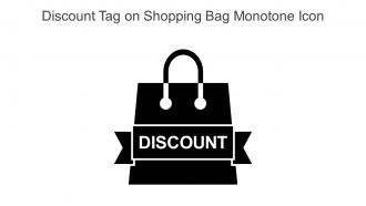 Discount Tag On Shopping Bag Monotone Icon In Powerpoint Pptx Png And Editable Eps Format