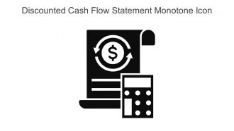 Discounted Cash Flow Statement Monotone Icon In Powerpoint Pptx Png And Editable Eps Format