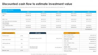 Discounted Cash Flow To Estimate Investment Custom Apparel Printing Business Plan BP SS