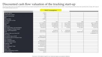 Discounted Cash Flow Valuation Commercial Trucking Industry Business Plan BP SS