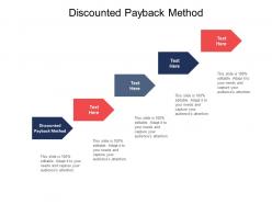 Discounted payback method ppt powerpoint presentation outline portrait cpb