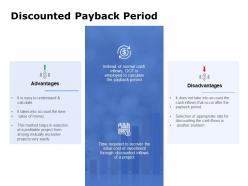 Discounted payback period ppt powerpoint presentation file model