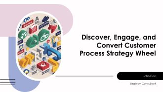 Discover Engage And Convert Customer Process Strategy Wheel PPT Designs AT