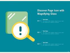 Discover icon research location products magnifying glass development