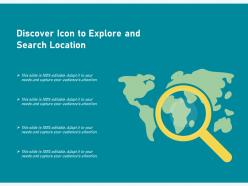 Discover icon to explore and search location