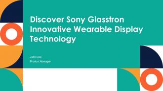 Discover Sony Glasstron Innovative Wearable Display Technology PPT Presentation ST AI
